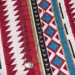 White & gold Kendra Scott Elisa necklace